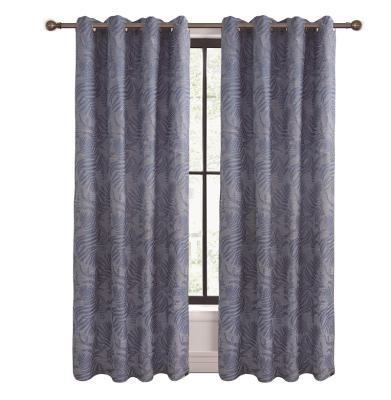 China Wholesale Custom Made Cortina For The Living Room Curtains Blackout Window Curtains Jacquard Fabric Polyester Blackout Curtain for sale