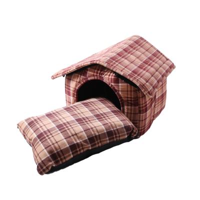 China Latest Textiles Wholesale Home Viable Polyester Custom Plaid Pet Mat Soft For Pets Dogs Cats Bed Home for sale