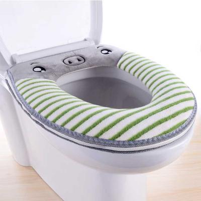 China Viable Universal Toilet Seat Cushion Protector Fleece Bathroom Inflatable Toilet Seat Cushion Winter for sale