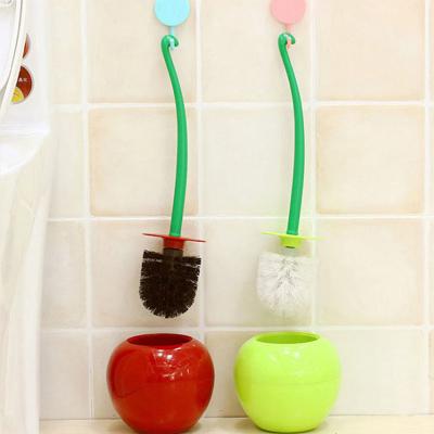 China Cherry Design Suitable Cute Toilet Brush Child Friendly Colorful Cleaning Brush Viable Price Guarantee for sale