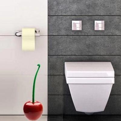 China Sustainable Convenient Draining Cute Cherry Shaped Toilet Brush Cleaning Bathroom Toilet Brush Cherry for sale