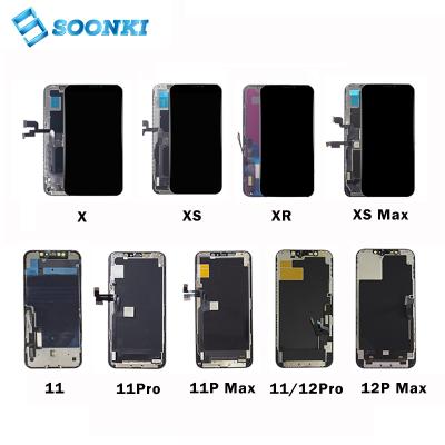 China Replace screen faulty factory mobile lcd display for iphone pantallas Para celulares lcd for iphone X XR XS 11 12 max than pro lcd oled screen max liquids the ekran for sale