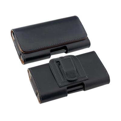 China Protect Plain Hot Selling Universal Cell Phone Leather Case With Holster Belt Clip For iPhone 11 for sale