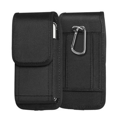 China Hot Selling Function Wallet Men Cell Phone Waist Belt Clip Holster Nylon Pocket Case For iPhone 14 PRO/IPXR for sale