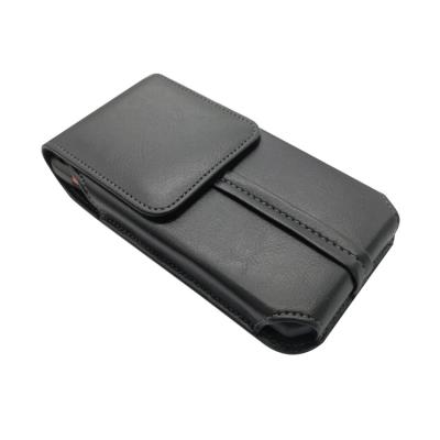 China Protect Cell Phone Varnish Waterproof Universal PU Leather Case Turned Holster Belt Clip Case For iPhone 11 for sale