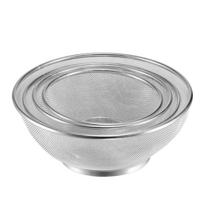 China Factory Wholesale 201 Mesh Stainless Steel Sink Colander Viable Drain Strainer Custom Pack Mesh Strainer for sale