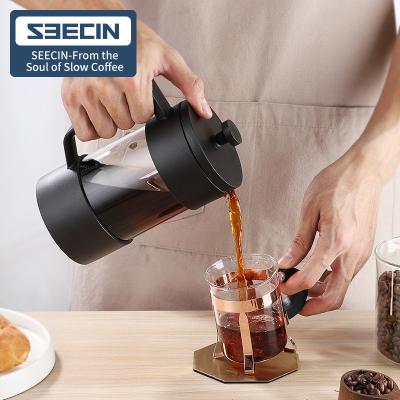 China WITH LID 350ml Amazon Hits 2021 Customized Color Coffee Heat Resistant Press Portable French Coffee Maker for sale