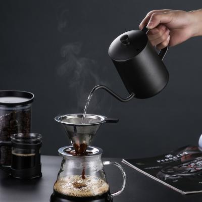 China New Design PORTABLE Hand Drip Filter V60 Pour Over Practical Coffee Maker Stainless Steel Coffee Filter Sets for sale