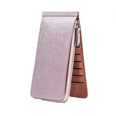 China Fashion Blocking Most Reliable Credit Card Protector Blue Metal Card Holder Wallet for Ladies and Men for sale