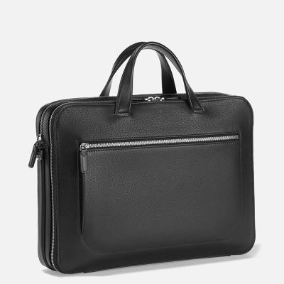 China Daily Wholesale PU Leather Business Black Leather Men Phone Laptop Handbag Bags for sale