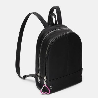 China Waterproof Customize OEM ODM fashion black saffiano PU school bags lady leather waterproof backpack for women for sale