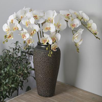 China Minimalist High Quality Real Touch Artificial Orchids Flower Silk Fabric Film Orchid For Wedding Party Home Decoration for sale