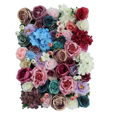 China Exclusively Handcrafted Wedding Decorations Flower Wall Panel Flower Wall Artificial Flower Wall Wedding for sale