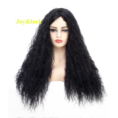 China 24inch Long Curl Afro Curly Wig Black Curly Curly Color Fashion Synthetic Wigs For Women Hairstyle for sale