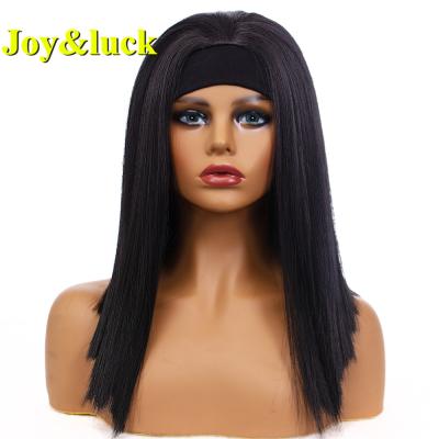 China Bob Cut Head Band Wig Curly Curly For Women Black Hair Headband Short Natural Straight Wig Synthetic Hair Wrap Wigs Wholesale Headband for sale