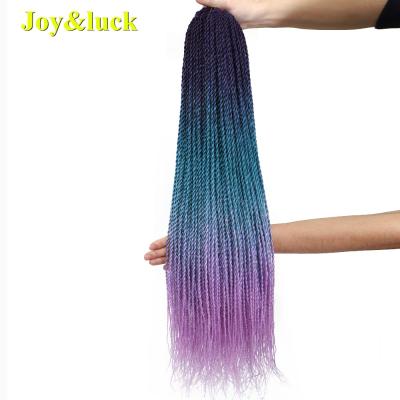 China Premium Sytnehtic Fiber Wholesale Price Ombre Colors OME 2X Braiding Hair For Women 24inches Long Twist Braids Synthetic Braiding Hair Extentions for sale