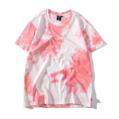 China Breathable Custom Tie Dye T-shirt With Logo Loose Summer Tie-Dyed T-shirt for sale