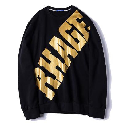 China Customized Shiny Customized Shiny Hoodie Gold Stamping Gold Hop Hip Style Street Loose Hoodie for sale