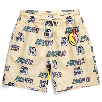 China Anti-wrinkle Summer Polyester Cotton Abbreviations Mens Pockets Bike Shorts Printed Basketball Beach Shorts for sale