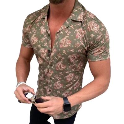 China Anti-pilling Custom Short Sleeve Shirt Printing Eco Friendly Hawaiian Shirts For Men for sale