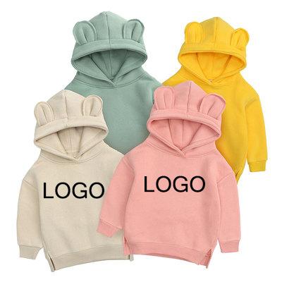 China Fashion cute white anti-shrink autumn spring sleeves sweatshirt 100% cotton kids clothes kid's long hoodie for sale