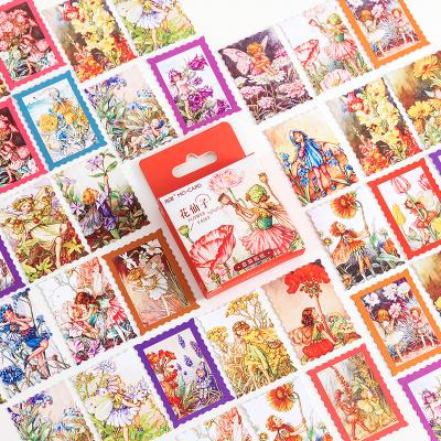 China Waterproof+Eco-friendly 46pcs per pack Flower Fairy Series Boxed DIY Sticker Album Decor Sticker Phone Case Decor Notebook for sale