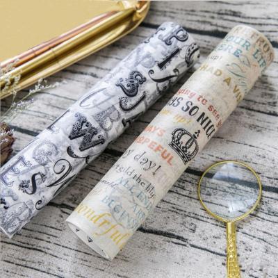 China Japanese Style Decorative Ribbon Handbook Sticker DIY Scrapbooking Tape Label Waterproof English Size 5M Long for sale