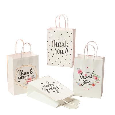 China Recyclable Amazon Hot Selling Ins Style 3 Size Available Thank You Paper Bags Party Gift Decor Wedding Birthday Thanksgiving Packaging Custom for sale