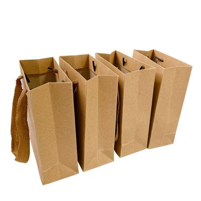 China Recyclable 16*12 Kraft Paper Bags Weddings Birthday Gift Packaging Small Size Classic Keepsake Favor Decorative Custom Material for sale