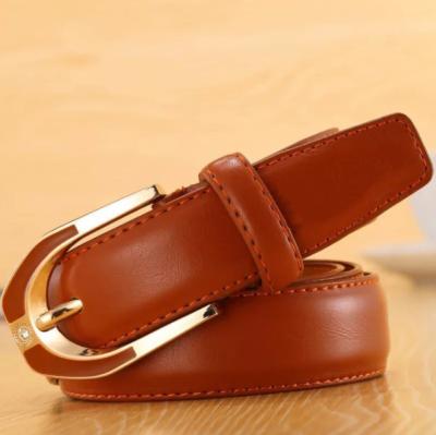 China Fashion.Casual Women's Slim Pin Buckle Belt Women's 3.0 Leather Belt Candy Color for sale