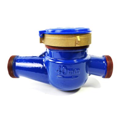 China Home use single copper cast cold water meter 40mm jet 40mm output impulse pulse cold water copper meter for sale