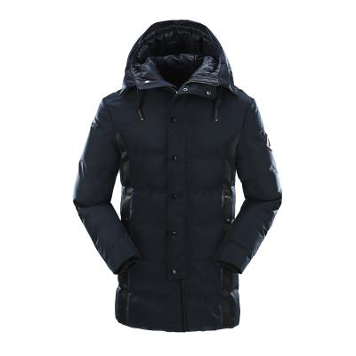 China Waterproof Mens Winter Padded Quilted Striping Windproof Warm Navy Parka Jacket Coat For Mens Style for sale