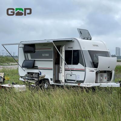 China Outdoor Travel Towing Large Mobile Caravan Space RV Trailer Towing Fine RV Decoration RV for sale