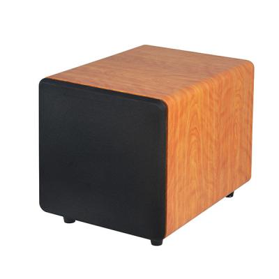 China Wooden Mini System EU USA Amplifier Power 8 Inch Big Powered 100W RMS Home Theater Cinema Theater Super Bass Speaker Active Subwoofer for sale