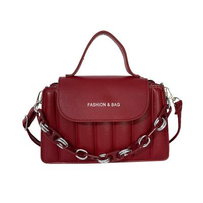 China New Fashion Women's Handbags PU Leather Shoulder Bag Female Fashion Portable Simple Design for sale