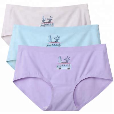 China Taobao Women's Panties Wearing Sexy Girls Underwear Preteen Pattern Breathable Mujer Ropa Seamless Tight Interior for sale