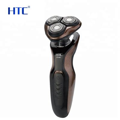 China Stainless Steel Electric Rechargeable Triple Blade HTC Men's Cordless Razor Blade GT-607A for sale