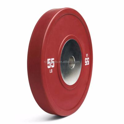 China 100% Pro Virgin Rubber + Steel Barbell 35lb Weight Plates for sale