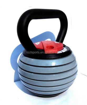 China 20lbs 40lbs Adjustable Cast Iron Adjustable Kettlebell With Plates for sale