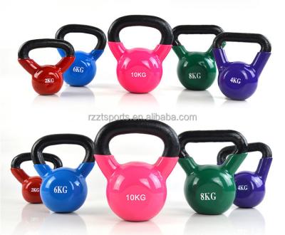 China 1. Coated sand casting. 2. Smooth and comfort handle. Factory Weightlifting Customized Logo Colored Vinyl Coated Kettlebell for sale