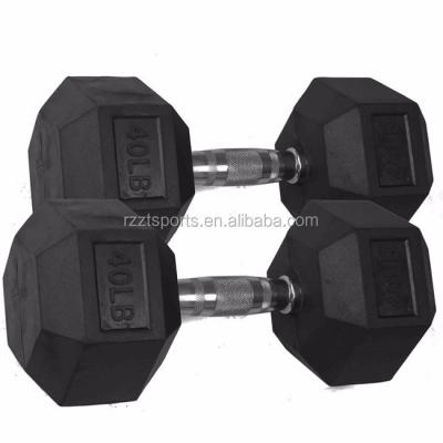 China Wholesale Use Hex Cast Gym Rubber Dumbbell Set With Best Price for sale