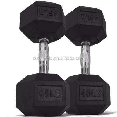 China Contoured Grip Gym Iron Core Hammer Strength Dumbbell for sale