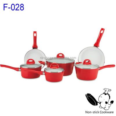 China Sustainable Kitchen Non-Stick Cookware Sets Granite Coating Frying Pan Skillets Stock Pot, 12 Piece Induction Pan Sets Suitable For All Stove for sale