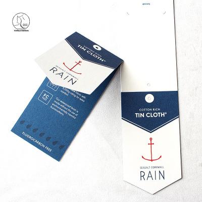 China YunShanag Sustainable Custom Design Hang Tag Label Sustainable Clothing Classic Paper Hang Tags With Own Logo for sale