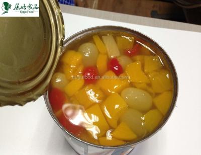 China 425g canned canned fruit salad in syrup in tins for sale