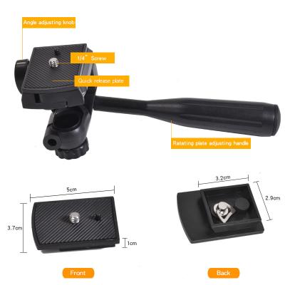 Chine Monture de caméra de plat et 360 de libération de Pan Tripod Tilt Head Quick de 3 manières à vendre