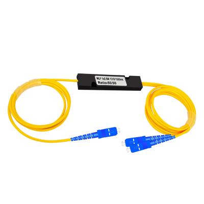 China Fiber Optic WDM With SC UPC APC Connector 1310nm 1550nm Fiber Optic Coupler Splitter 2 Way Ratio 50:50 fbt splitter for sale