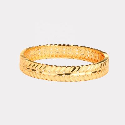 China Romantic 24k Gold Plated Bracelet Ladies Wedding Fashion Jewelry for sale