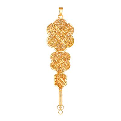 China Other Mrs. Fashion 24k Gold Plated Three Male Accessories Pendant Necklace for sale