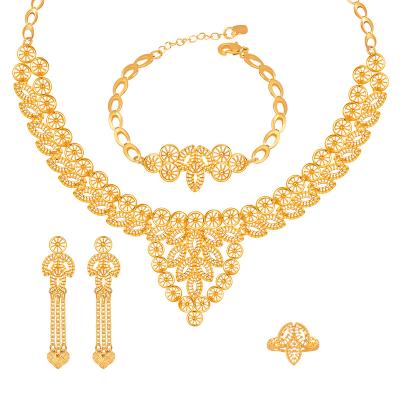 China FASHIONABLE Gold Plated Copper Jewelry Set for sale